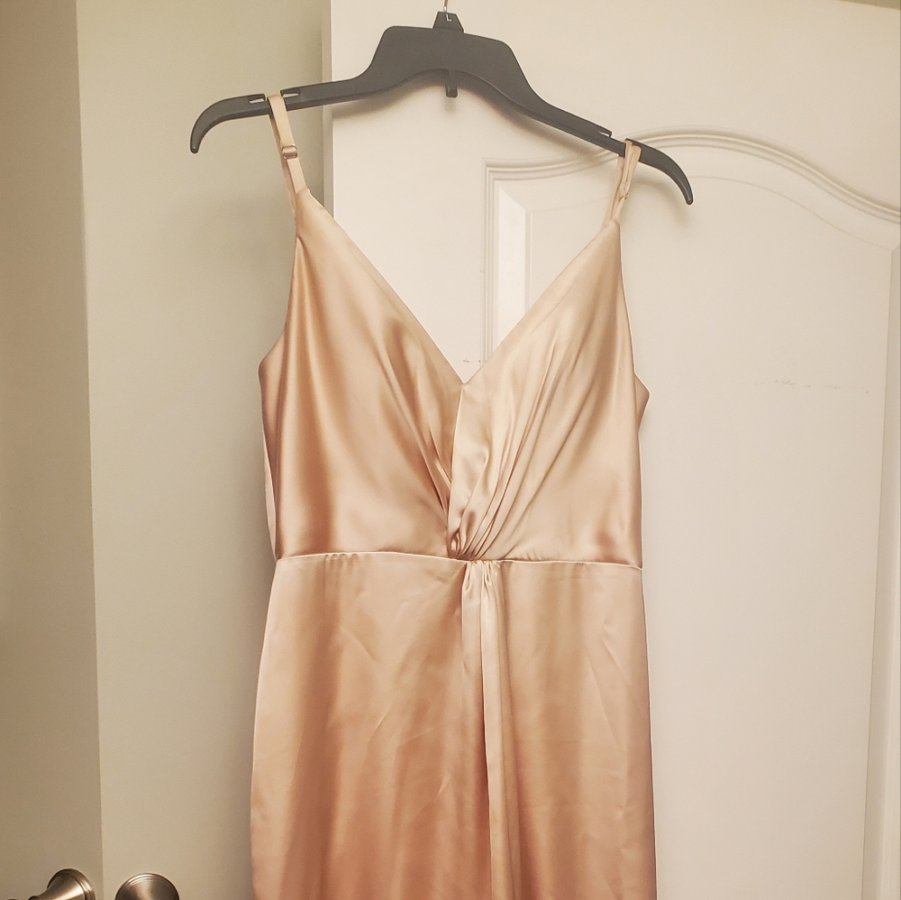 Revelry Giada Satin dress Blush Size 8 bridesmaid